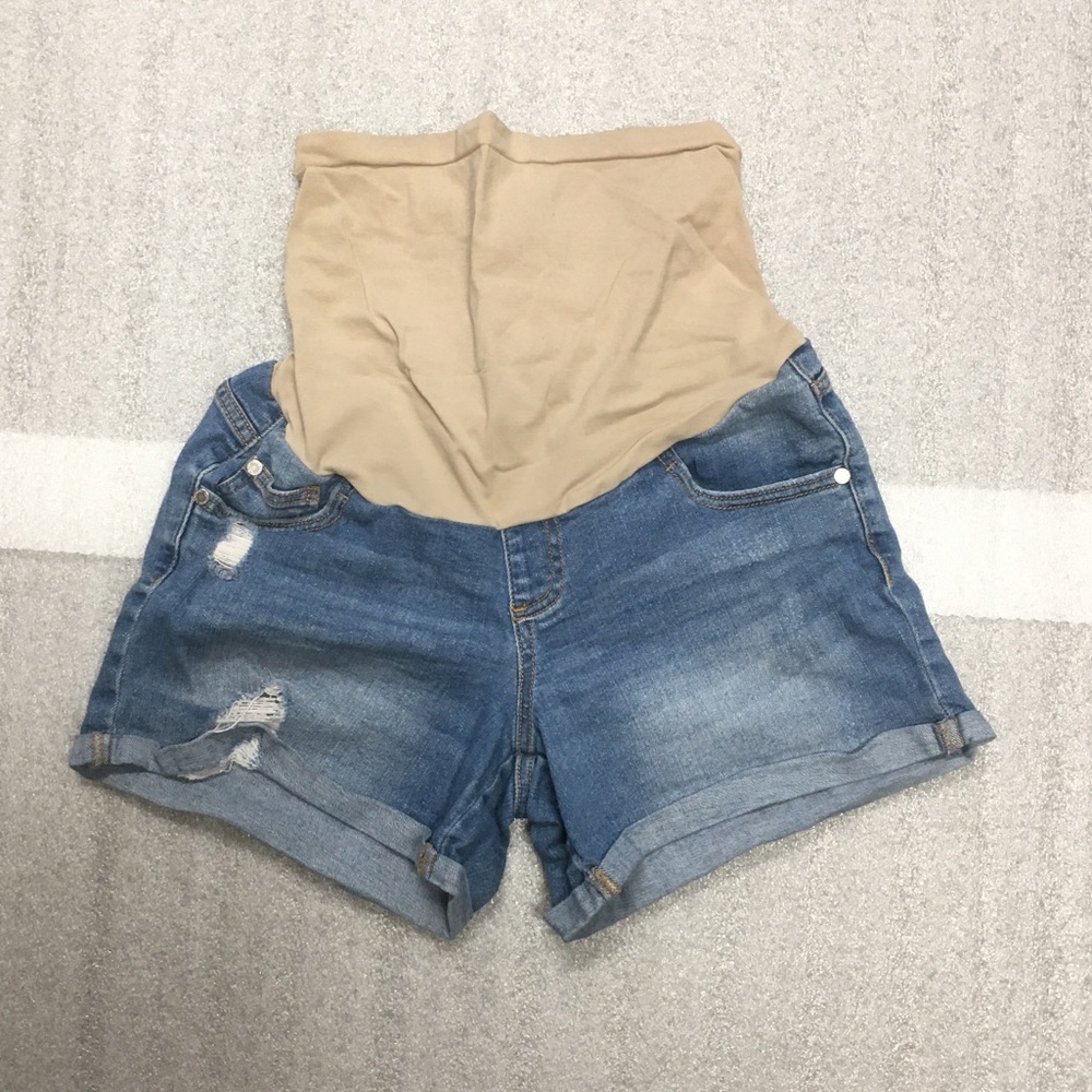Indigo Blue Maternity Shorts